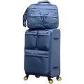 NESPIQ Business Travel Luggage Expandable Rolling Upright Luggage, 2-Piece Set,Spinner Wheels,TSA Lock for Travel Light Suitcase (Color : Blue, Size : 20in)
