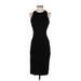 H&M Cocktail Dress - Sheath High Neck Sleeveless: Black Print Dresses - Women's Size Small