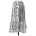 Anna Sui Casual Skirt: Silver Checkered/Gingham Bottoms - Women's Size 2