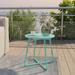 Patio Side Tables for Outside, Small End Table Accent Table Metal Round for Deck Garden Porch Balcony Yard Lawn