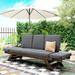 Outdoor Multifunctional Daybed Sofa Chaise Lounge with 2 Adjustable Sides
