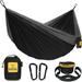 Portable Hammock w/Tree Straps, Single or Double Hammock for Outside, Hiking, and Travel