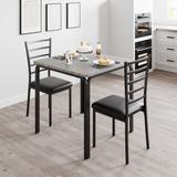 Dining Table for 2, Small Table and Chairs Set of 2, Dinette Set for 2, Square Dinner Table Set