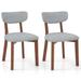 2PCS Upholstered Dinning Chairs Modern Armless Side Chairs
