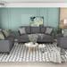 U_Style Polyester-blend 3 Pieces Sofa Set, Living Room Set - 67.7*33*29