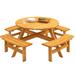 Merax 8 Person Wooden Picnic Table Set