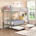 Metal Bunk Bed With Trundle Silver