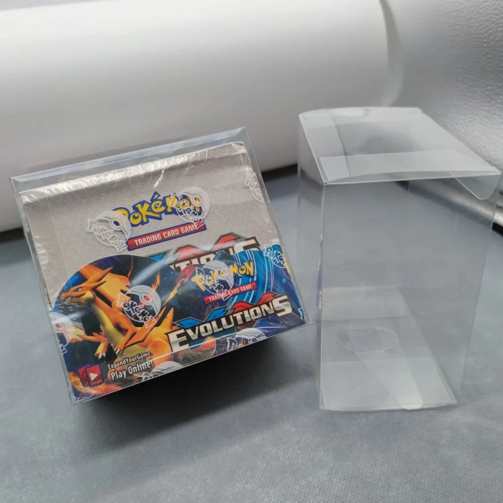 10 stücke Staubdicht PVC Booster Box Klar Kunststoff Schutz Fall Karte Schutzhülle Box Display Geschenk Lagerung Schaufenster für Pokemon Image