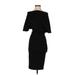 Alexia Admor Casual Dress - Bodycon: Black Solid Dresses - Women's Size X-Small