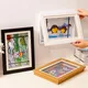 Einfache Holz klappe Foto rahmen a4 gerahmte Bild DIY Children Ausstellung von Gemälden Home