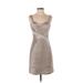 BCBGMAXAZRIA Cocktail Dress: Tan Dresses - Women's Size 4