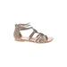 Pop Sandals: Gray Print Shoes - Women's Size 8 1/2 - Open Toe