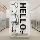 HELLO Bearbrick 3D Mirror Wall stickers For Living room Cartoon Bear Kids room Decoration DIY Self