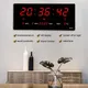 Luminous Large Digital Wall Clock Alarm Hourly Chiming Temperature Date Calendar Table Clock