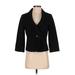 Ann Taylor LOFT Outlet Blazer Jacket: Short Black Print Jackets & Outerwear - Women's Size 4