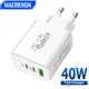 40W PD Mobile Phone Charger USB Fast Charger Type-C Phone Chargers Adapter Quick Charge 3.0 for