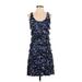 Isle By Melis Kozan Casual Dress - Mini Scoop Neck Sleeveless: Blue Dresses - Women's Size X-Small