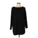 J.Jill Casual Dress - Shift: Black Dresses - Women's Size Large