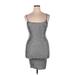 Fashion Nova Cocktail Dress - Mini: Silver Marled Dresses - Women's Size X-Large