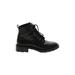 Rag & Bone Boots: Combat Chunky Heel Casual Black Solid Shoes - Women's Size 36 - Round Toe