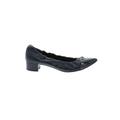 Attilio Giusti Leombruni Flats: Slip On Chunky Heel Work Black Solid Shoes - Women's Size 36.5 - Pointed Toe