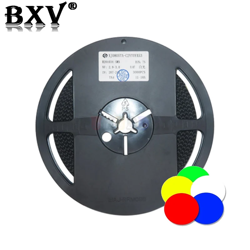 1 Rolle neu 0402 0603 0805 1206 1210 smd LED-Dioden hellgelb rot grün blau weiß 4000pcs 3000pcs 2000pcs Image