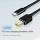100W USB Type C to Square Male Plug Converter USB C Fast PD Charger DC Charging Cable Cord for