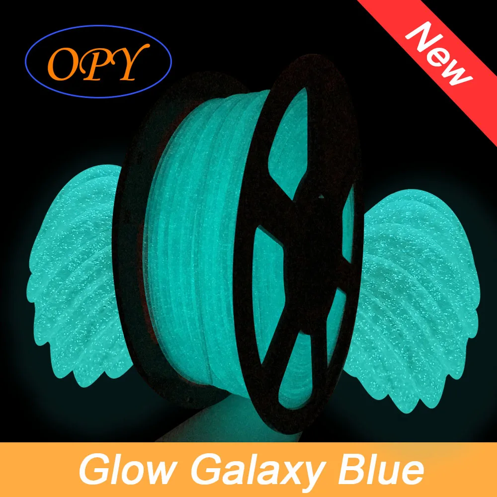 Opy Glitter Matte Galaxy Filament 1Kg 1,75 Mm Schwarz 10M 100G Kunststoff Glowing Blau Twinkle 3D Drucker pla Leucht Grün Shiny Image