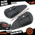 Motorrad Universal Cafe Racing Retro Kraftstoff tank Pads Aufbewahrung tasche Seite Leder Aufkleber