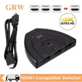 Grwibeou 4k 3D HDMI-Compatible Switcher 3 Ports HDMI Splitter 3 in 1 out HDMI-Compatible Switch Hub