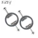 2Pcs Non-Piercings Nipple Shields Rings Circle Clamps Nail Plate Breast Clamps with Internal Spike