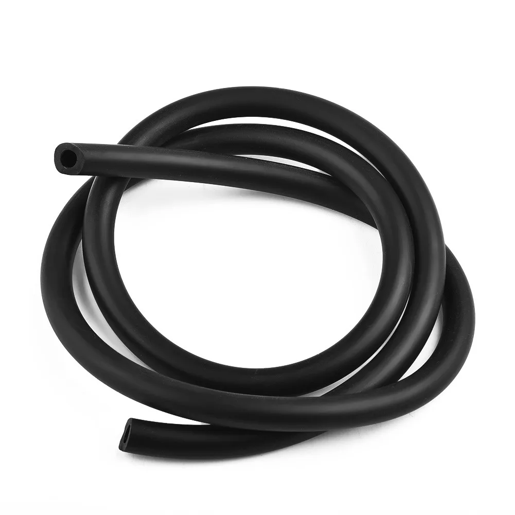 1pc Auto 6mm 1/4 "ID Pieno Del Silicone Del Carburante/Aria Tubo di Vuoto/Linea/Tubo/Tubo 1 Metro Nero Accessori di Ricambio parti flessibili