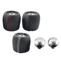 5 6 Velocità Pomello Del Cambio Per ALFA ROMEO 159 BRERA SPIDER 2005-2011 Bastone Leva Del Cambio Rosso Bianco Nero Filo Accessori Auto
