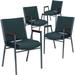 Flash Furniture Aliya Heavy Duty Stack Chair w/ Arms Metal/Fabric in Green | 31 H x 21 W x 21 D in | Wayfair 4-XU-60154-GN-GG