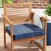 Dakota Fields Dot Stripe Indoor/Outdoor Dining Chair Cushion in Gray/Blue | 3 H x 20 W x 20 D in | Wayfair 2C50BD81E29046FC99640027891B34BE