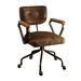 Ceballos Hallie Office Chair In Vintage Whiskey Top Grain Leather{23 Upholstered | 32 H x 24 W x 25 D in | Wayfair LNnFZQ-92410