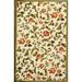 Green/White 20 x 0.25 in Area Rug - Lark Manor™ Hollander Floral Hand-Hooked Wool Ivory/Green Area Rug Wool | 20 W x 0.25 D in | Wayfair