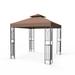 EAGLE PEAK 8 Ft. W x 8 Ft. D Powder Coated Steel Patio Gazebo Soft-top | 104.4 H x 96 W x 96 D in | Wayfair GF64-BRN-AZ