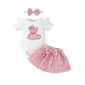 ensemble bebe garcon Vetement bébé fille Ensemble jupe et bandeau pour nouveau-né fille vêtements