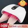 Lampe à ongles LED à lumière rouge haute puissance lampe à UV pour manucure sèche-vernis à ongles