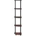 17 Stories 5 Tier Corner Display Rack Multipurpose Shelving Unit, 1-Pack, Dark Cherry/Black in Black/Brown | 57.7 H x 11.6 W x 11.6 D in | Wayfair