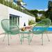 cozypony 3 Piece Patio Bistro Conversation Set Metal/Wicker/Rattan in Green | 17.72 W x 17.72 D in | Wayfair 00'814119951722