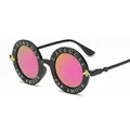 Lunettes de soleil à monture ronde pour femmes lunettes de soleil vintage équation féminine