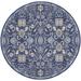 Blue/Gray 96 x 96 x 0.5 in Area Rug - Nourison Round GRAFX 8' Area Rug | 96 H x 96 W x 0.5 D in | Wayfair 099446809872