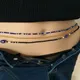 Lucky Evil Eye Waist Beads Boho Bikini Waist JO Sexy Belly JO Sapphire Gold Black Document