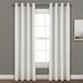 Faux Linen Absolute Grommet Blackout Window Curtain Panel Single White 52X95 - Lush Decor 16T003990