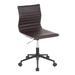 Masters Industrial Task Chair in Black Base & Espresso Faux Leather - Lumisource OC-MSTR BK+E