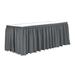 Ultimate Textile 7 Ft. Shirred Pleat Polyester Table Skirt - 42" Bar Height, Cobalt Blue Polyester in White/Black | 42 W x 252 D in | Wayfair