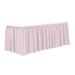 Ultimate Textile 7 Ft. Shirred Pleat Polyester Table Skirt - 42" Bar Height, Cobalt Blue Polyester in Pink/White | 42 W x 168 D in | Wayfair