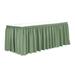Ultimate Textile 7 Ft. Shirred Pleat Polyester Table Skirt - 42" Bar Height, Cobalt Blue Polyester in Green/White | 42 W x 252 D in | Wayfair
